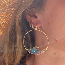 Load image into Gallery viewer, Wave Hoop Earrings