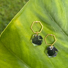 Load image into Gallery viewer, Tuck Hexagon Earrings