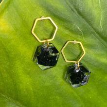 Load image into Gallery viewer, Tuck Hexagon Earrings