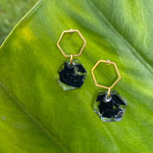 Load image into Gallery viewer, Tuck Hexagon Earrings