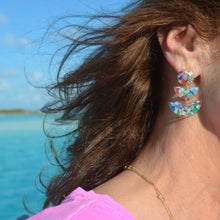 Load image into Gallery viewer, Bayview Triple Tier Half Moon Eco-Chic Earrings
