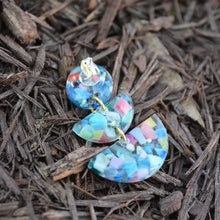 Load image into Gallery viewer, Bayview Triple Tier Half Moon Eco-Chic Earrings