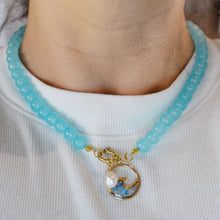 Load image into Gallery viewer, Blue Wave Beaded Necklace
