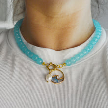 Load image into Gallery viewer, Blue Wave Beaded Necklace
