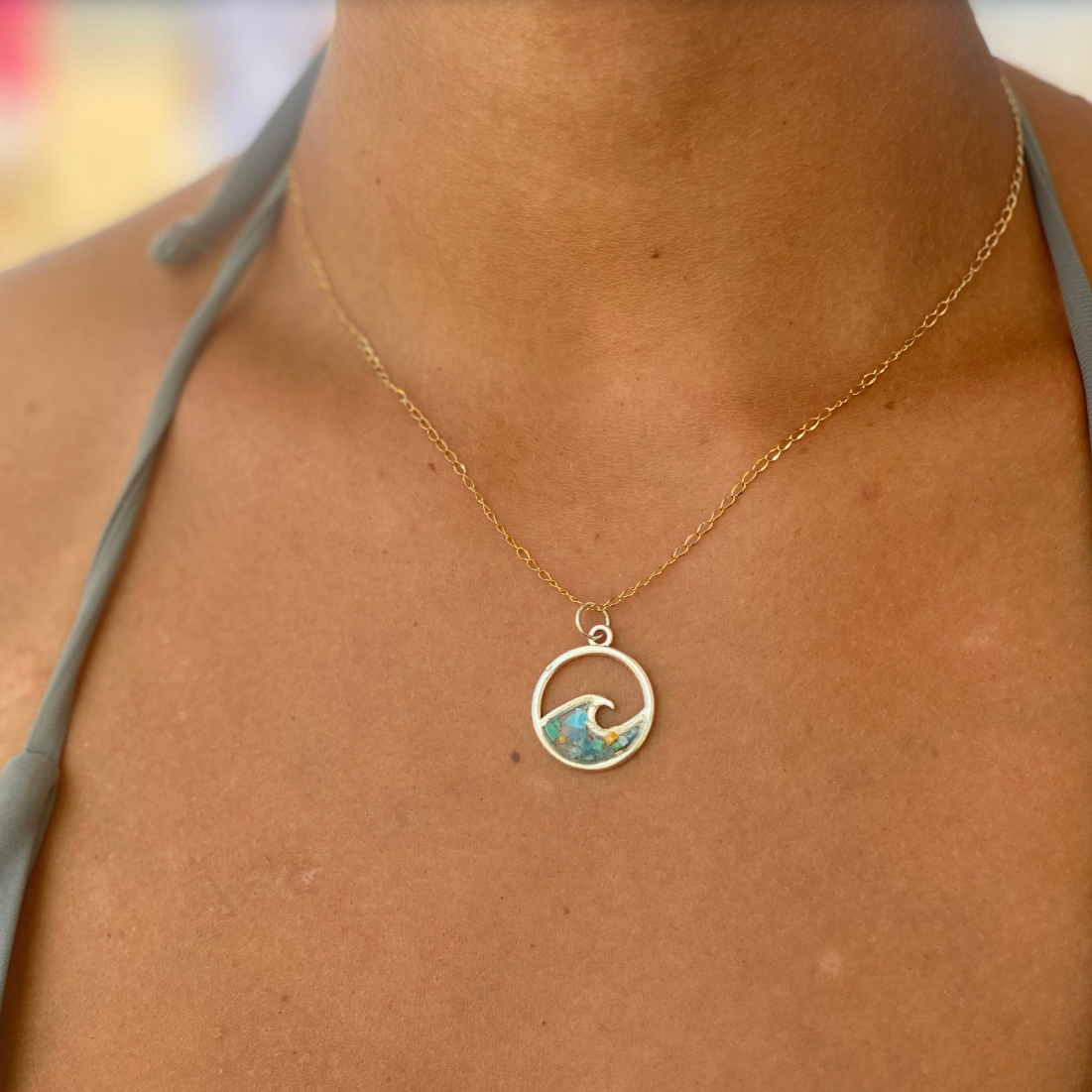 Biscayne Bay Eco-Friendly Ocean Wave Necklace – Ocean Plastics