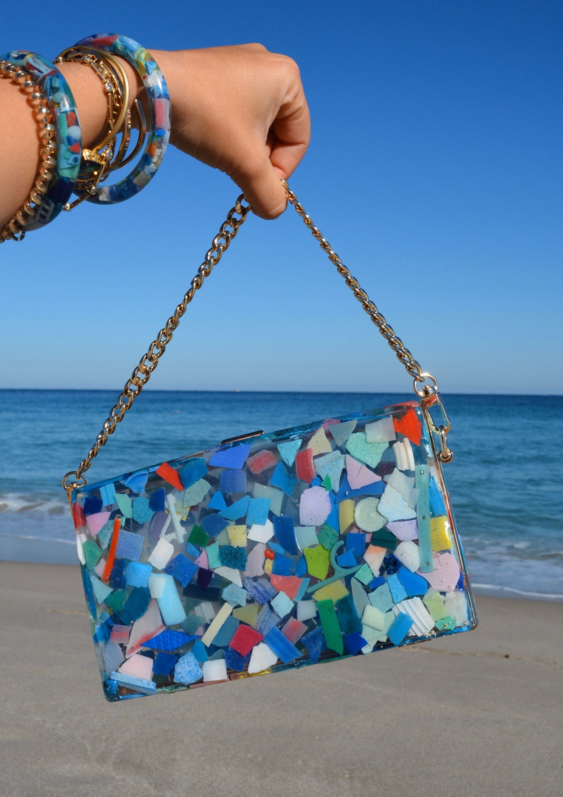 plastic clutch bag